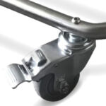 Front braking castors